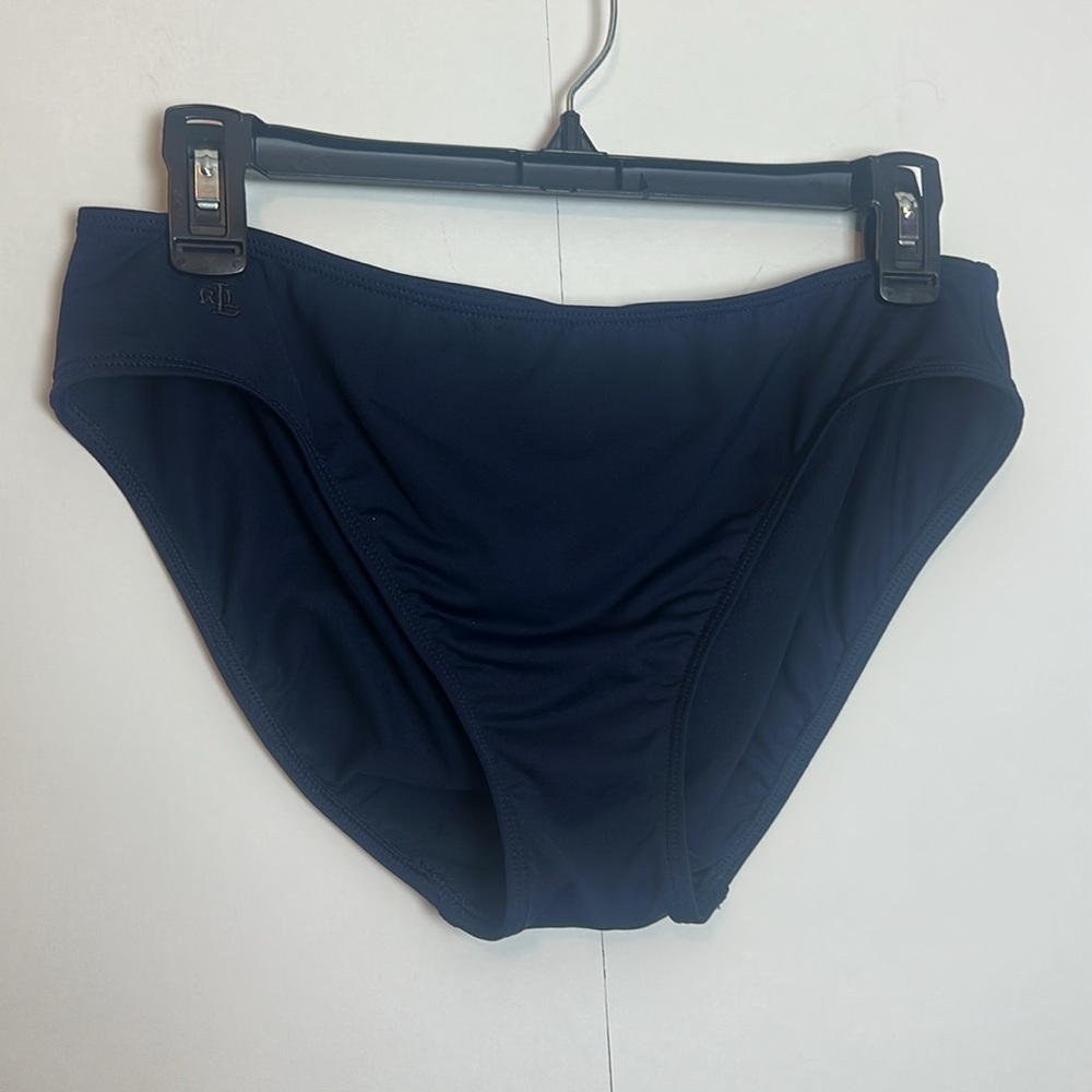Ralph Lauren Navy Blue Hipster Swim Bottoms Size 12 - Picture 13 of 14